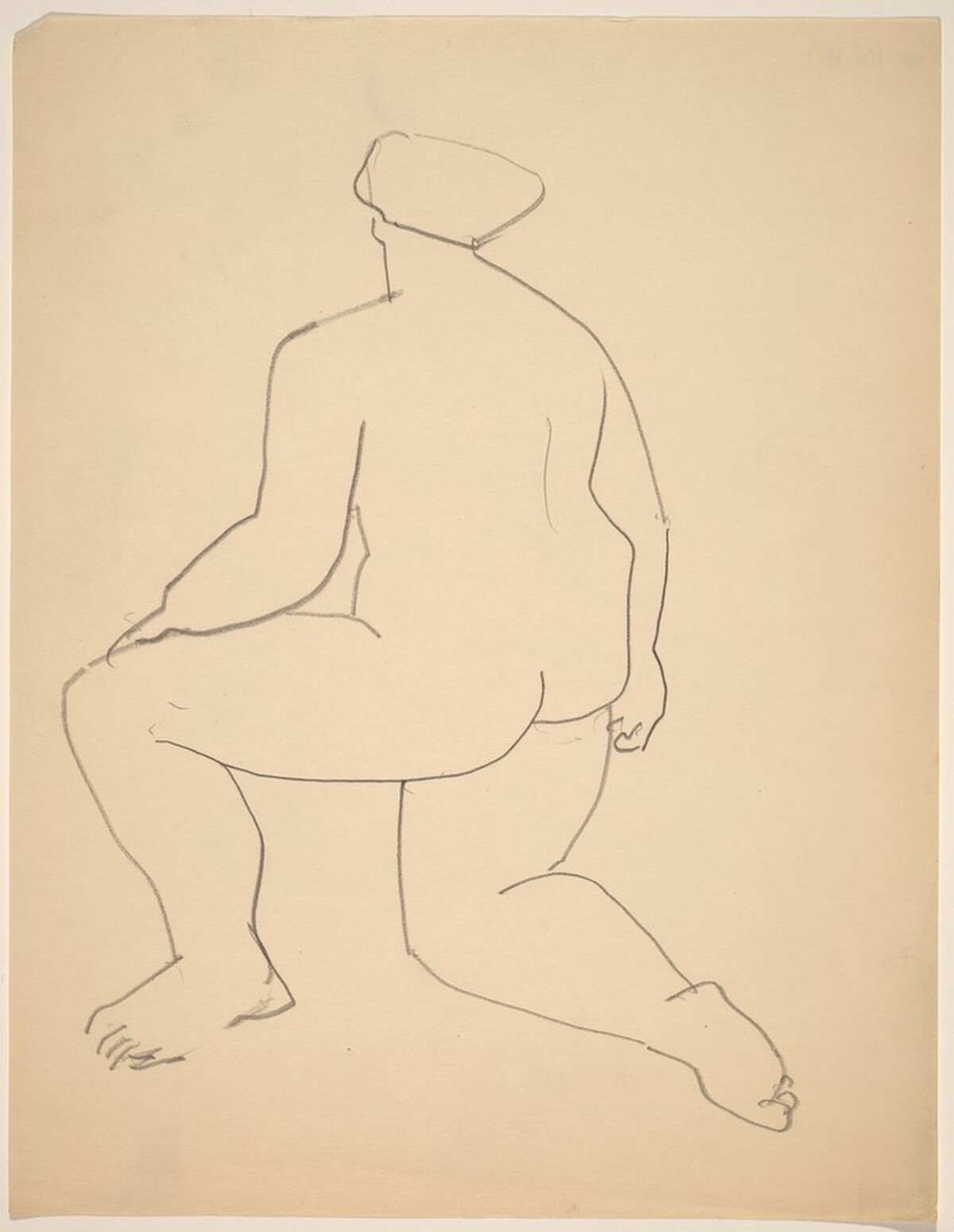 Nude Resting on One Knee, Seen from the Back by Mark Rothko