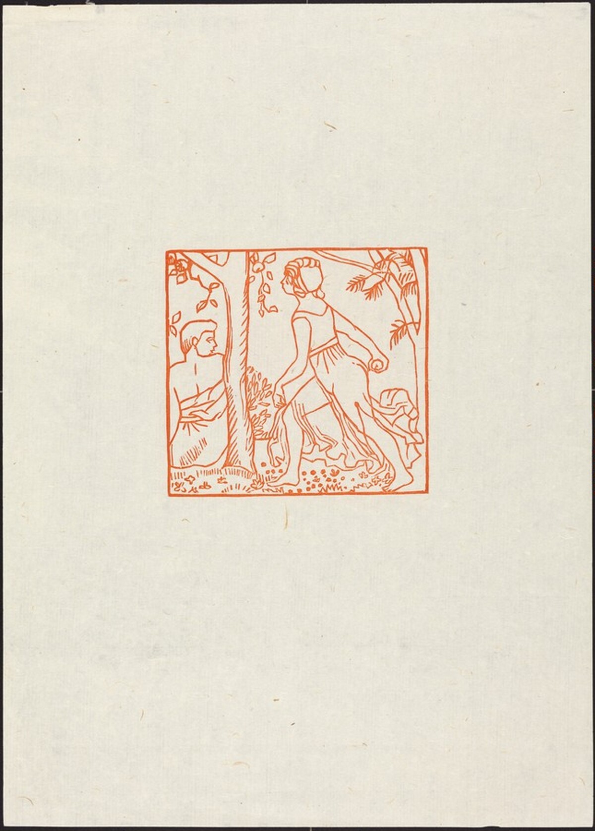 Third Eclogue: Galatea Aims an Apple at Damoetas (Galatee lance une pomme sur Damoetas) by Aristide Maillol