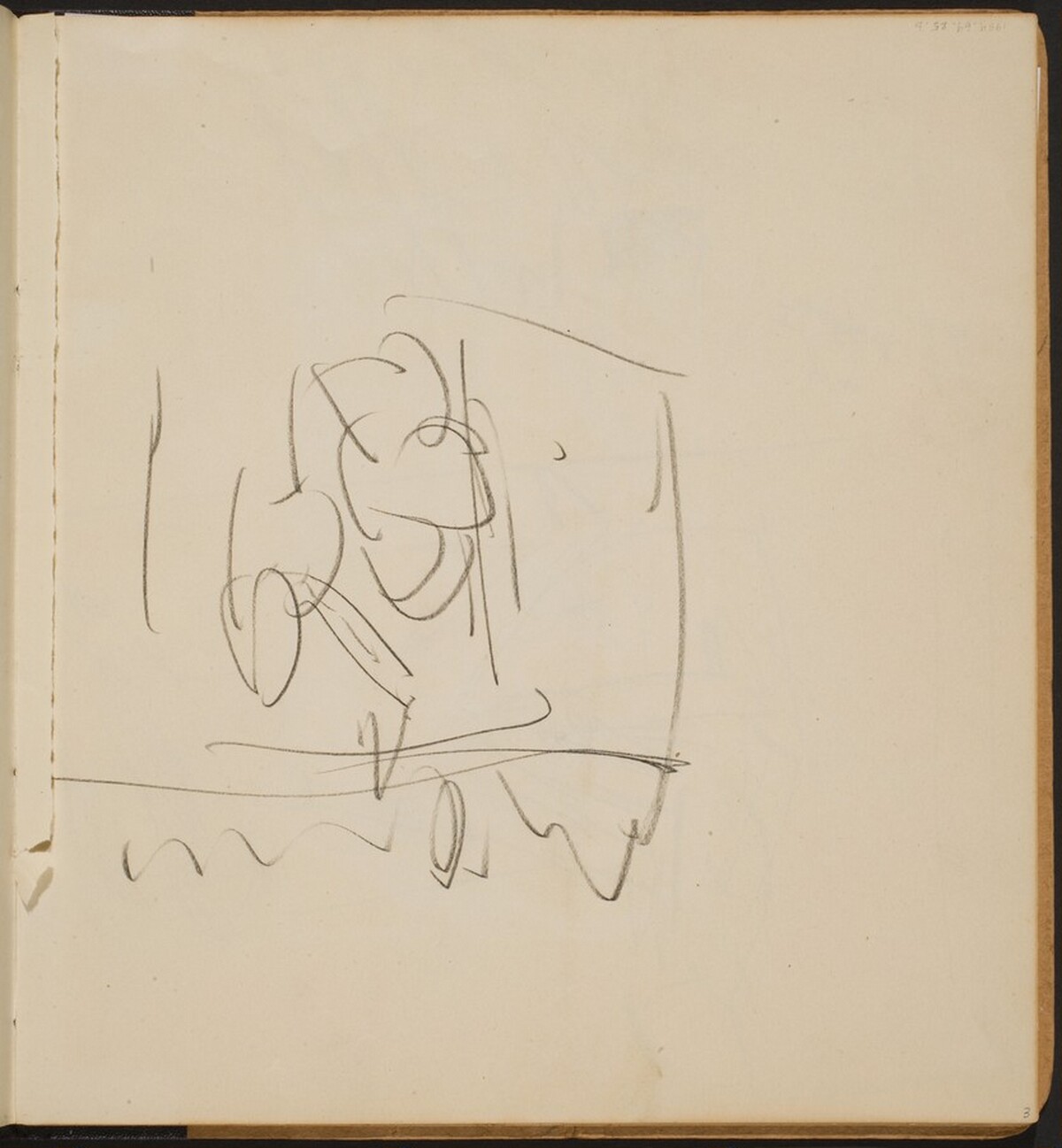 Begonnene Skizze (Unfinished Sketch) [p. 3] by Max Beckmann