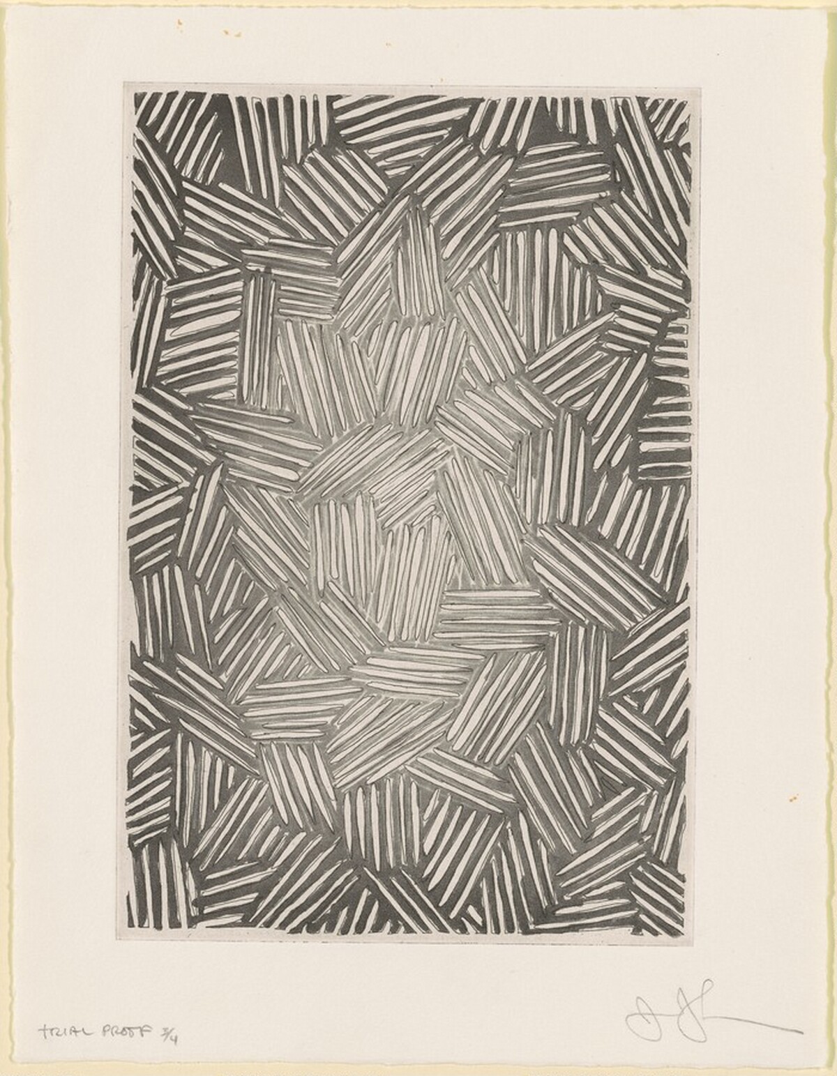 Hatching [trial proof 3] by Jasper Johns