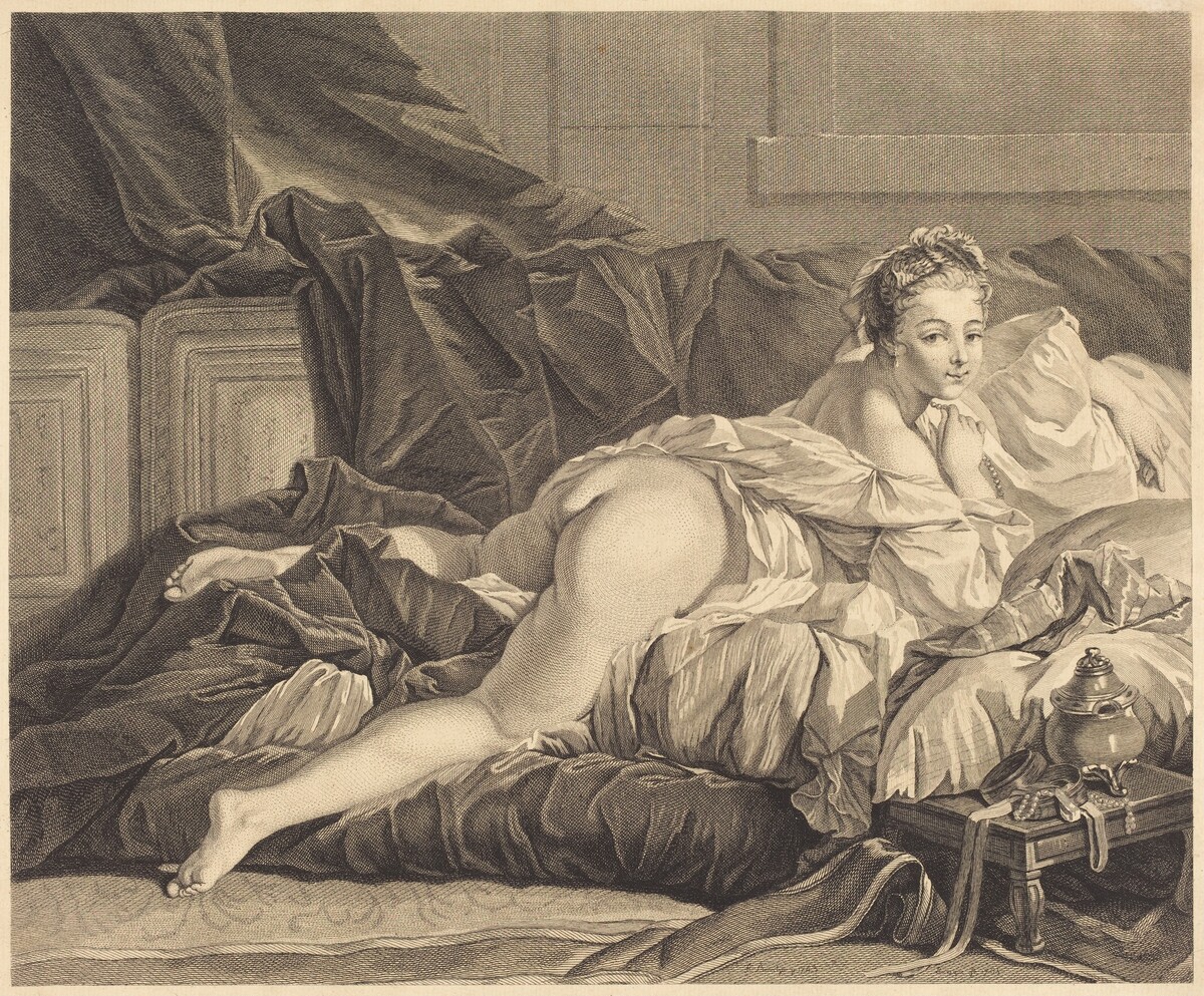 Le reveil by Pierre Charles Levesque after François Boucher
