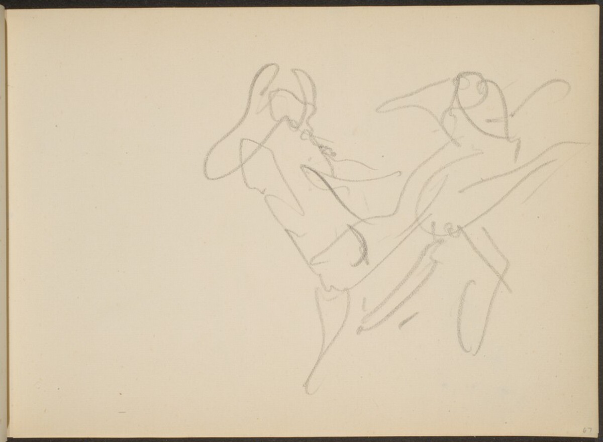 Skizze von Tanzenden (Sketch of Two Dancers) [p. 67] by Max Beckmann