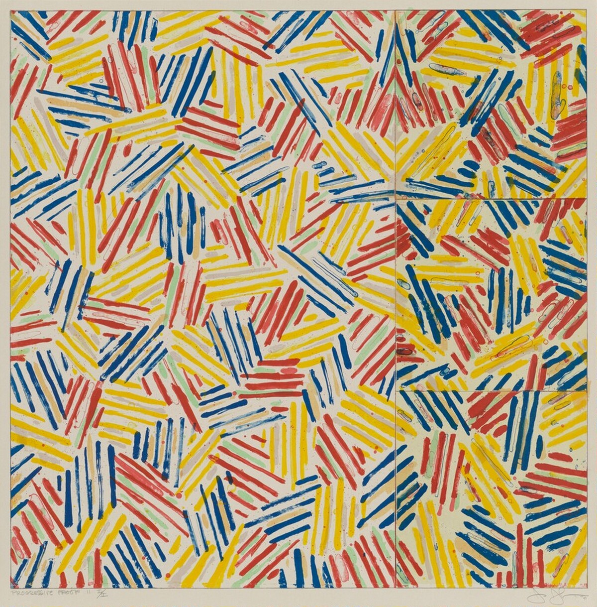 #6 (after 'Untitled 1975') [progressive proof 11] by Jasper Johns