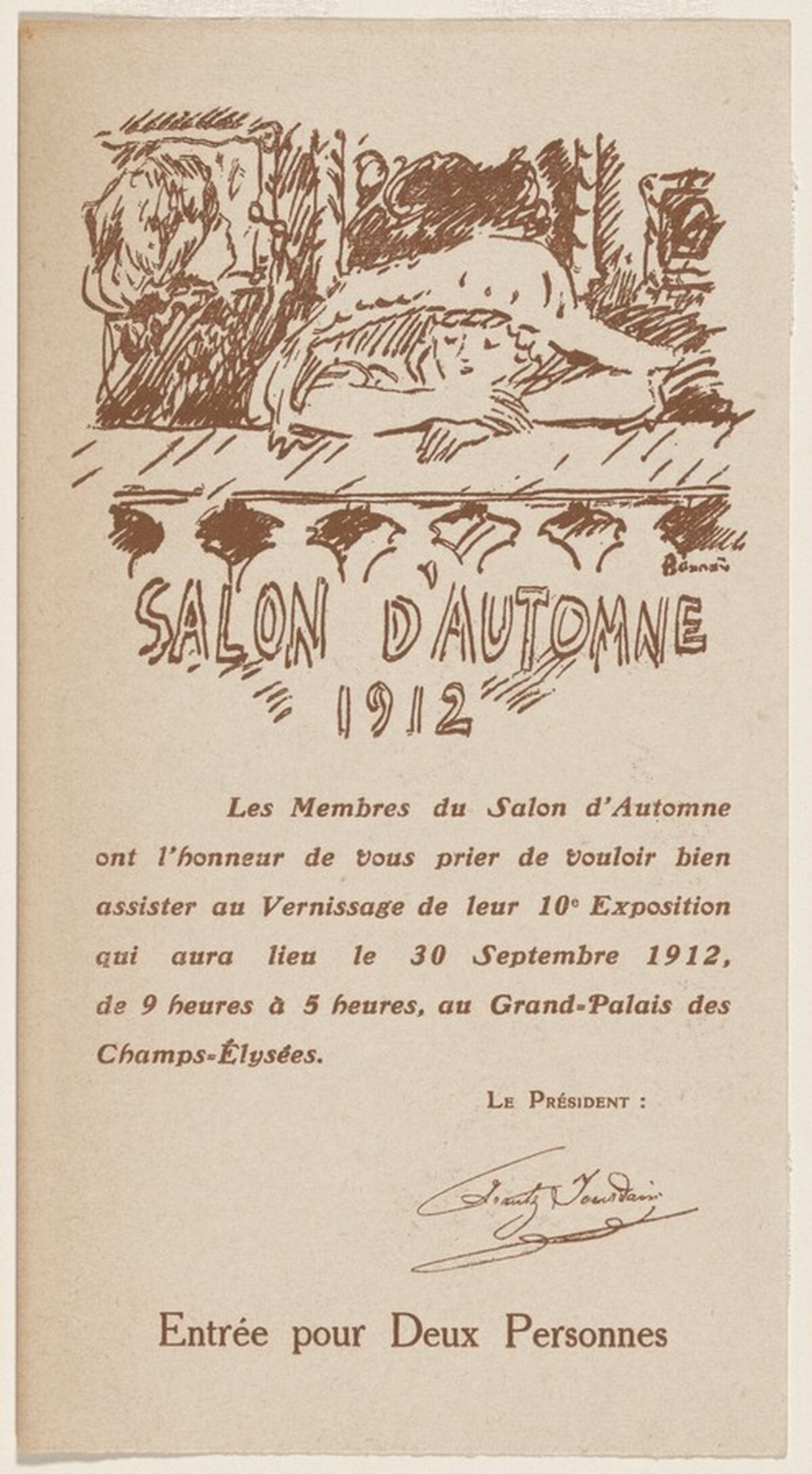 Salon d'Automne: Invitation by Pierre Bonnard