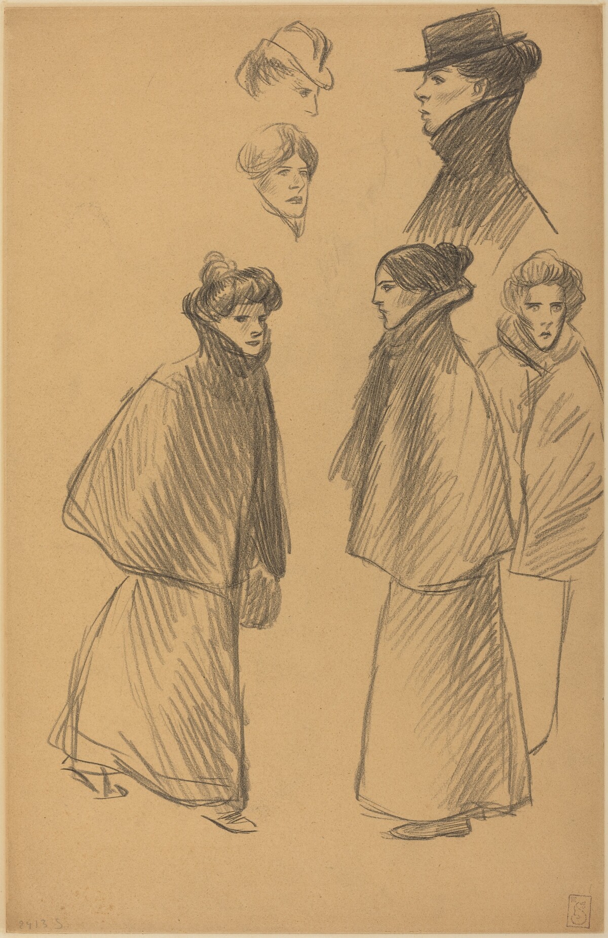 Figure Studies [recto] by Théophile Alexandre Steinlen