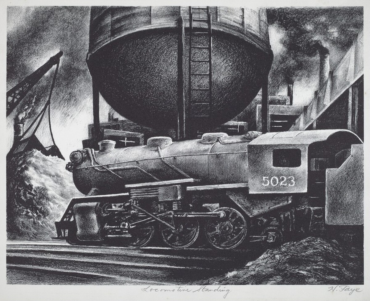 Locomotive Standing by Harold Faye