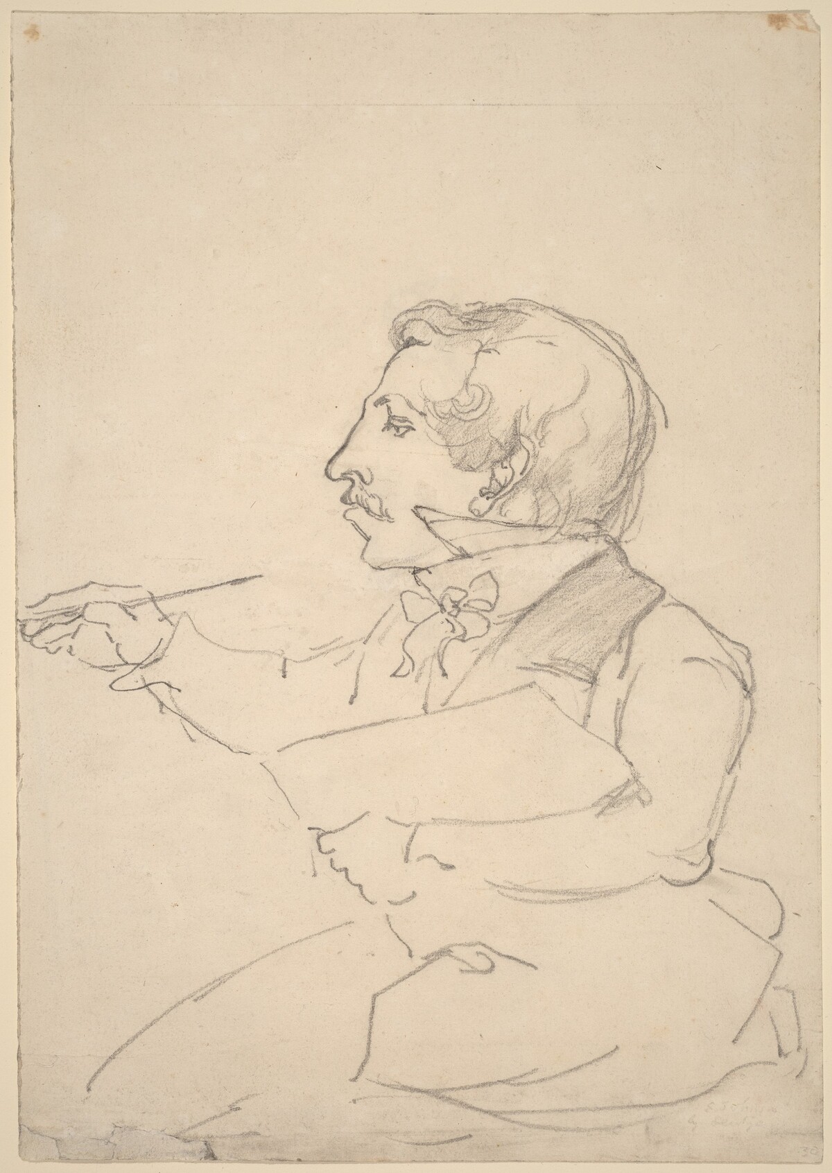 Eastman Johnson Sketching by Emanuel Gottlieb Leutze