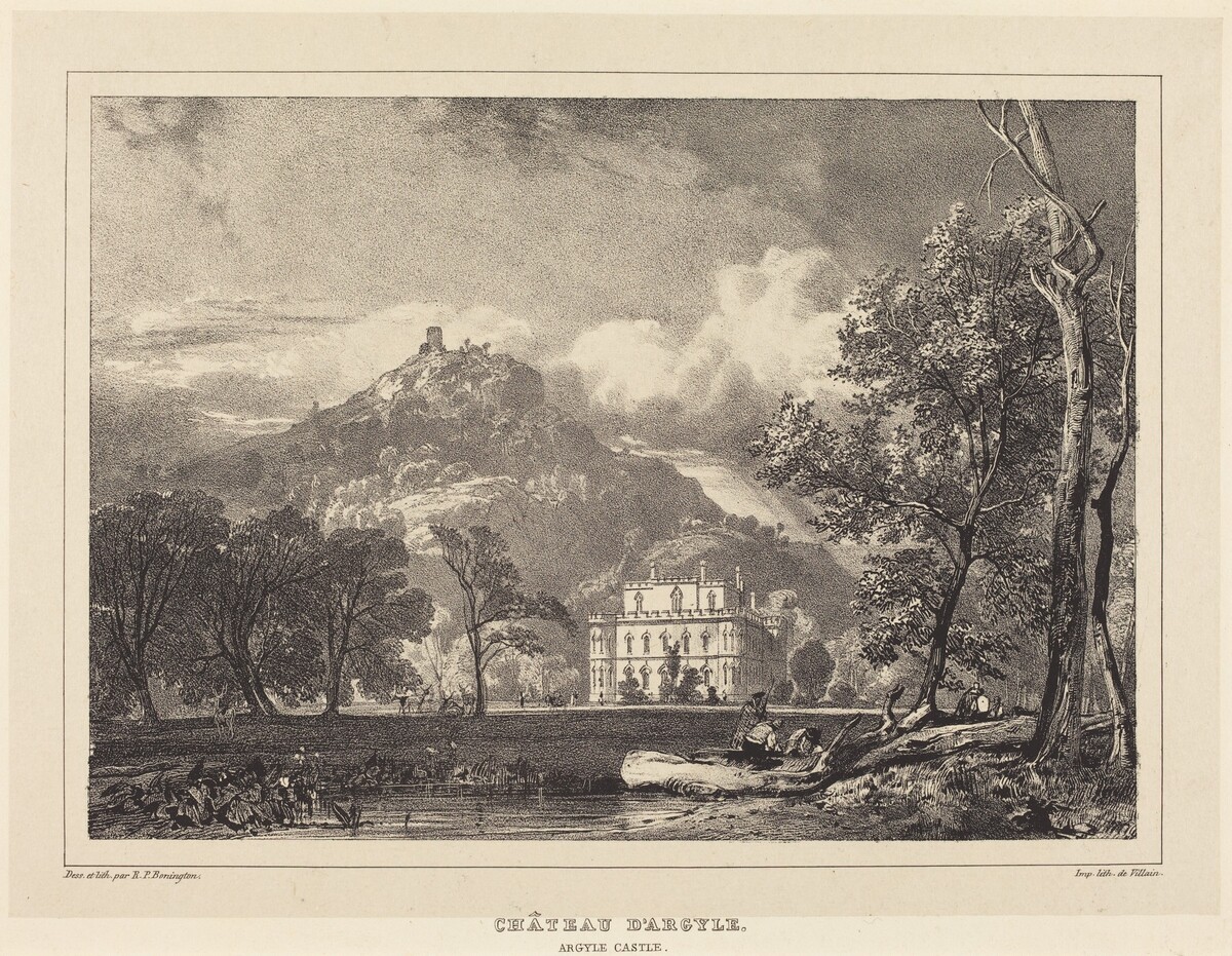 Chateau d'Argyle by Richard Parkes Bonington after Francois Alexandre Pernot