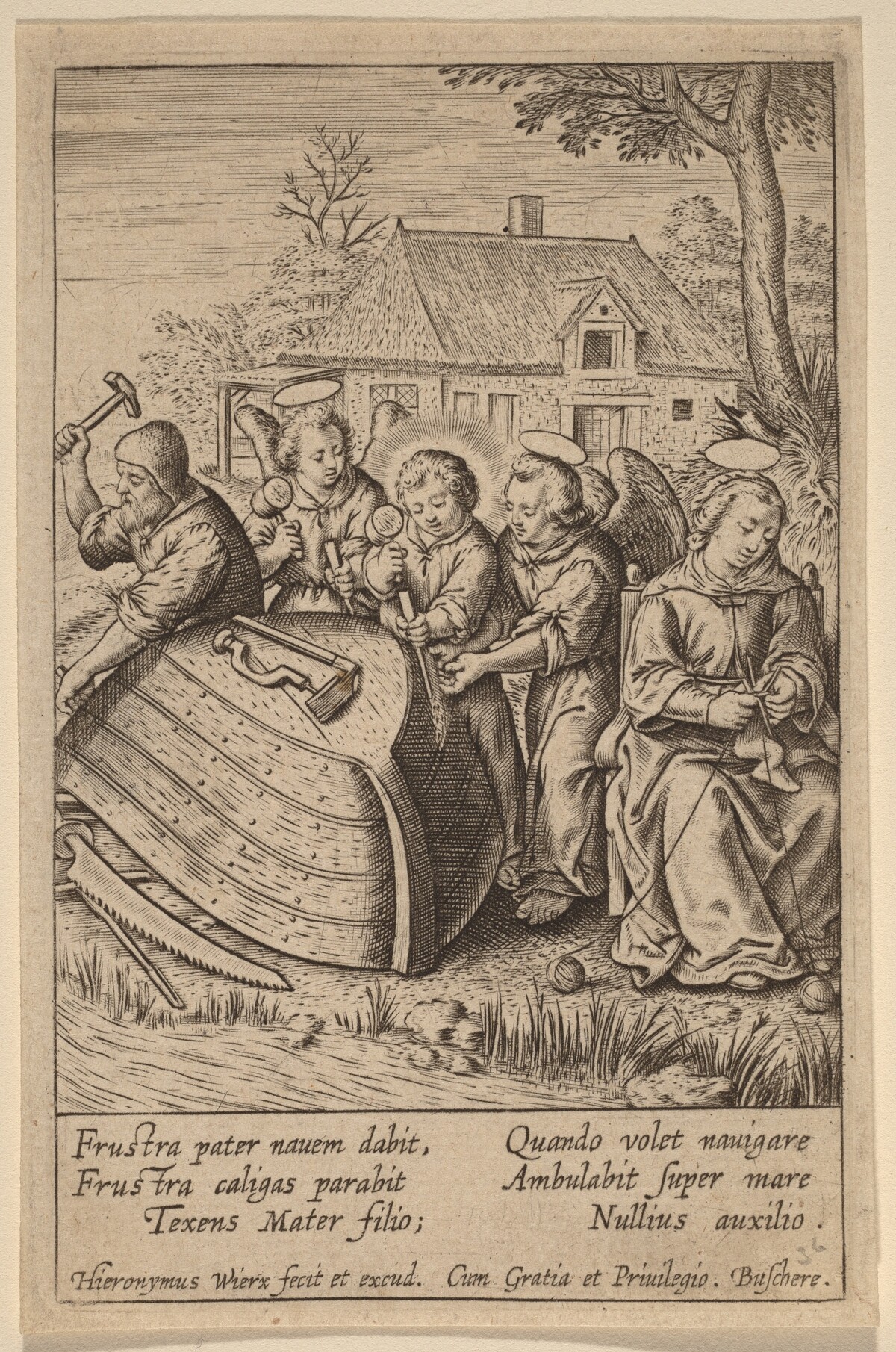 Frustra pater nauem dabit by Hieronymus Wierix