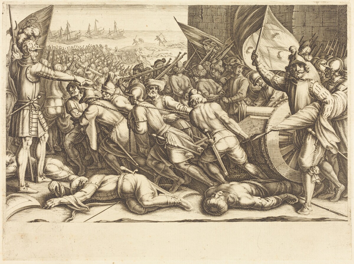 The Re-embarkation of the Turks by Jacques Callot