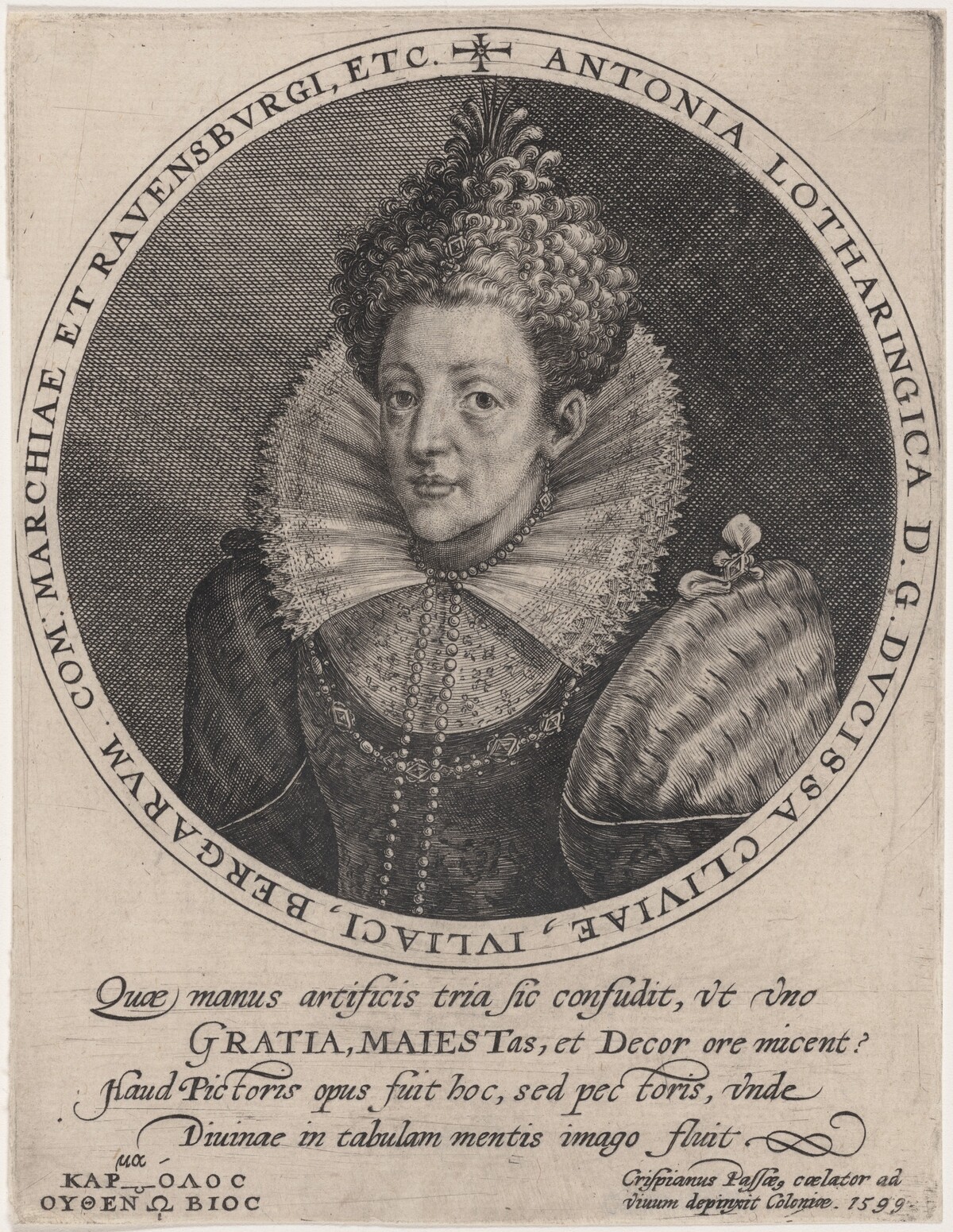 Antonia Lotharingica by Crispijn de Passe I