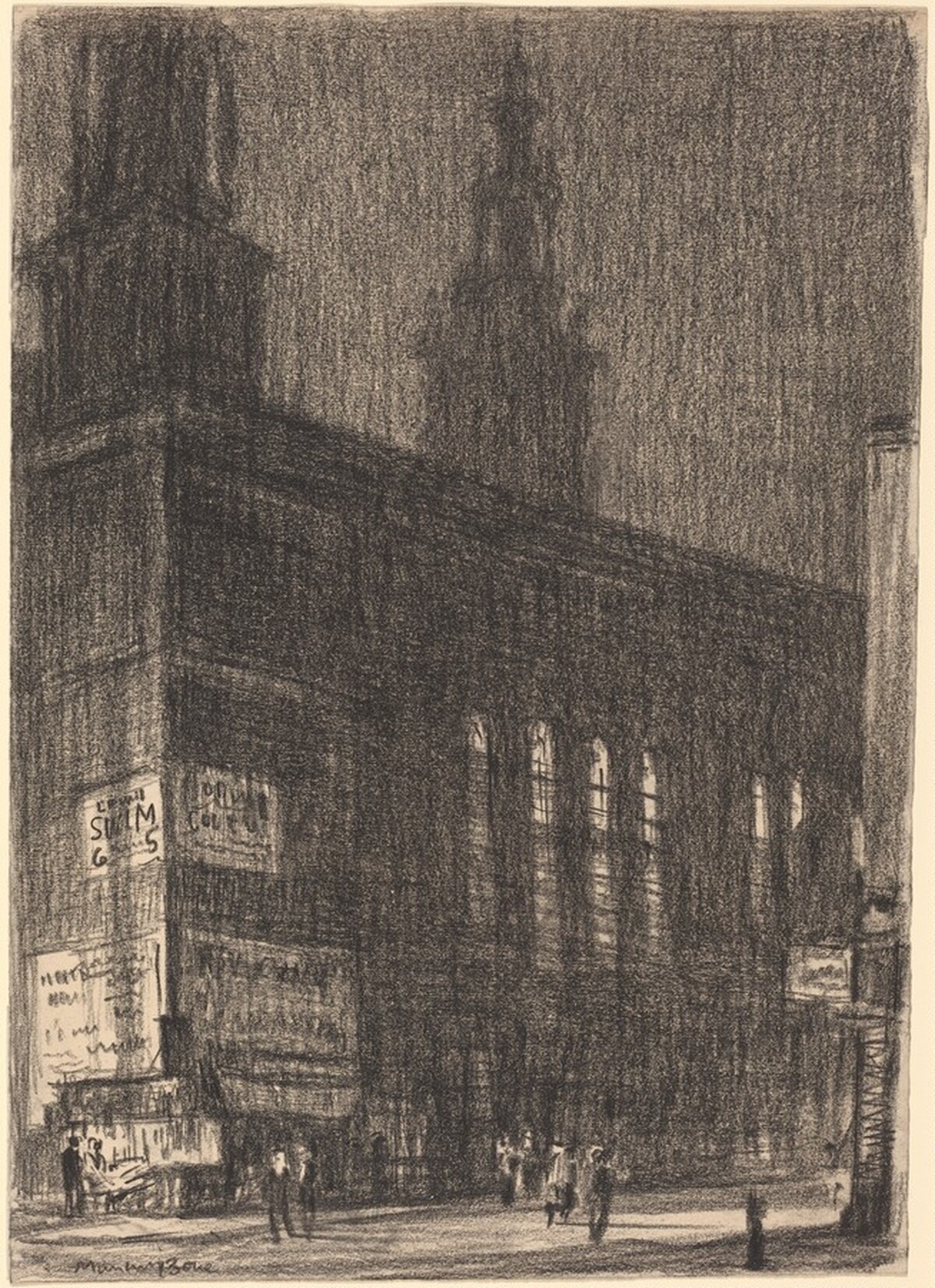 Old Madison Square Garden by Sir Muirhead Bone