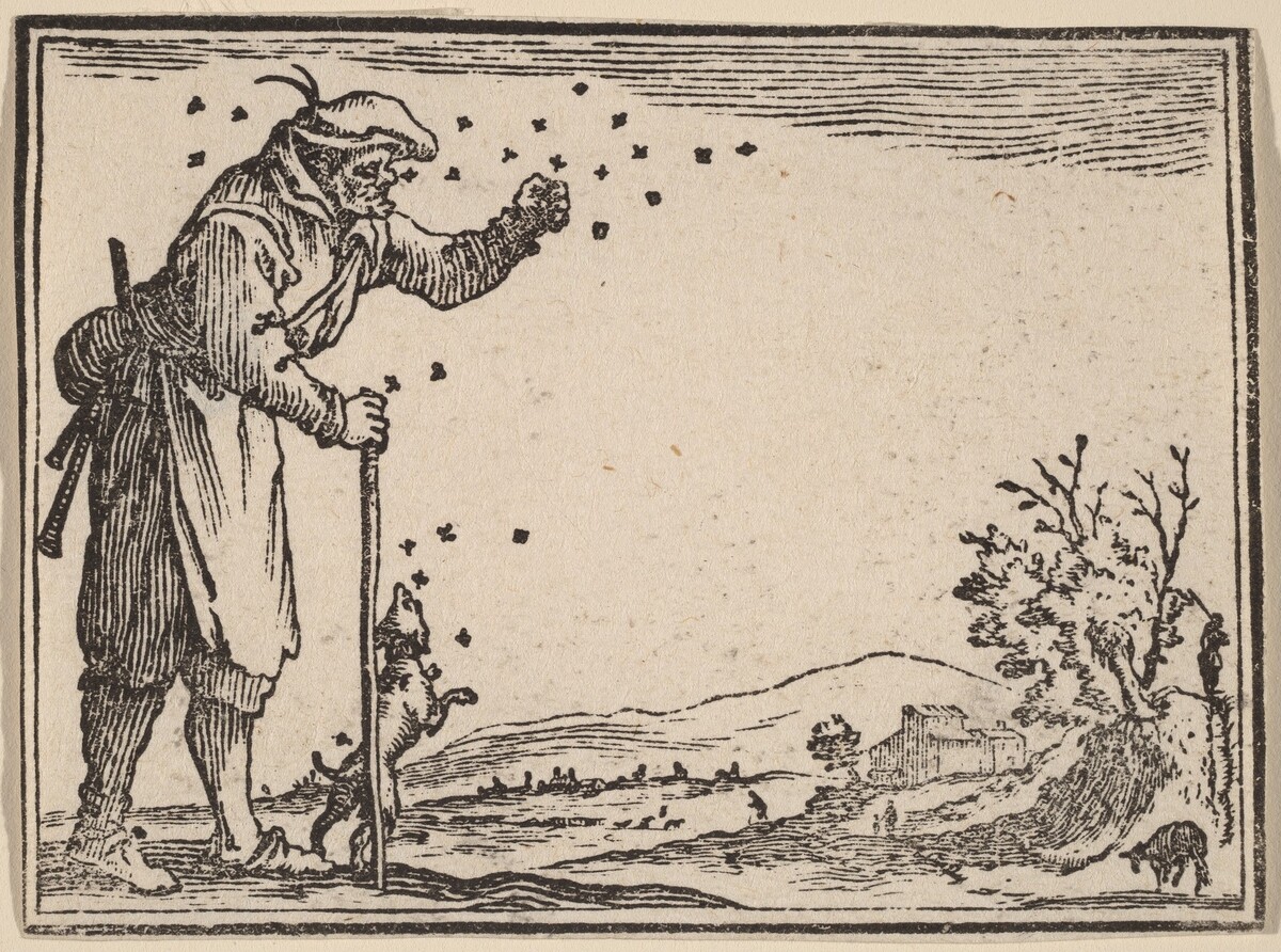 Peasant Attacked by Bees by Edouard Eckman after Jacques Callot