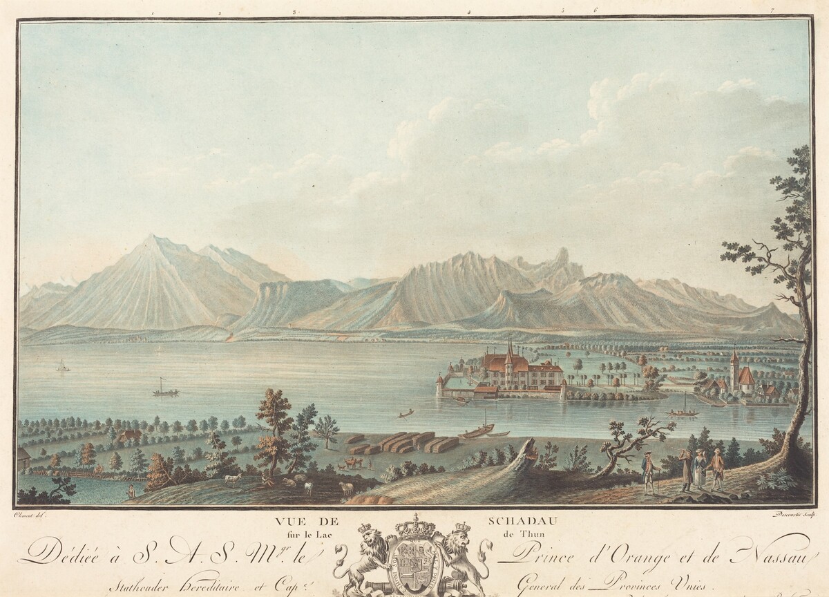 Vue de Schadau by Charles-Melchior Descourtis