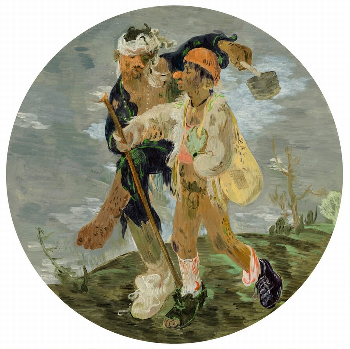 Wandering Beggars by Salman Toor
