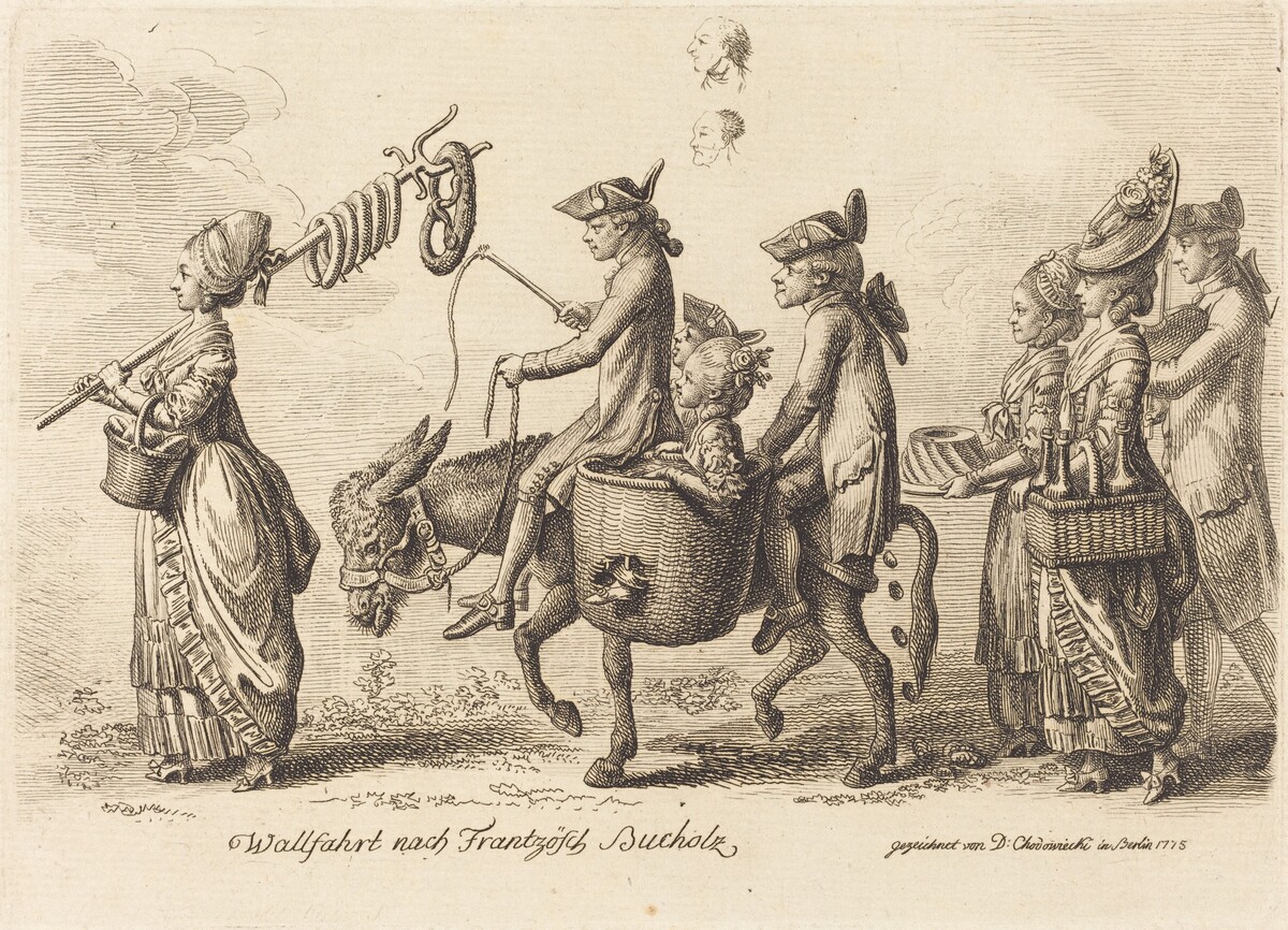 Wallfahrt nacht Frantzösch Bucholz (Pilgrimage to French Bucholz) by Daniel Nikolaus Chodowiecki