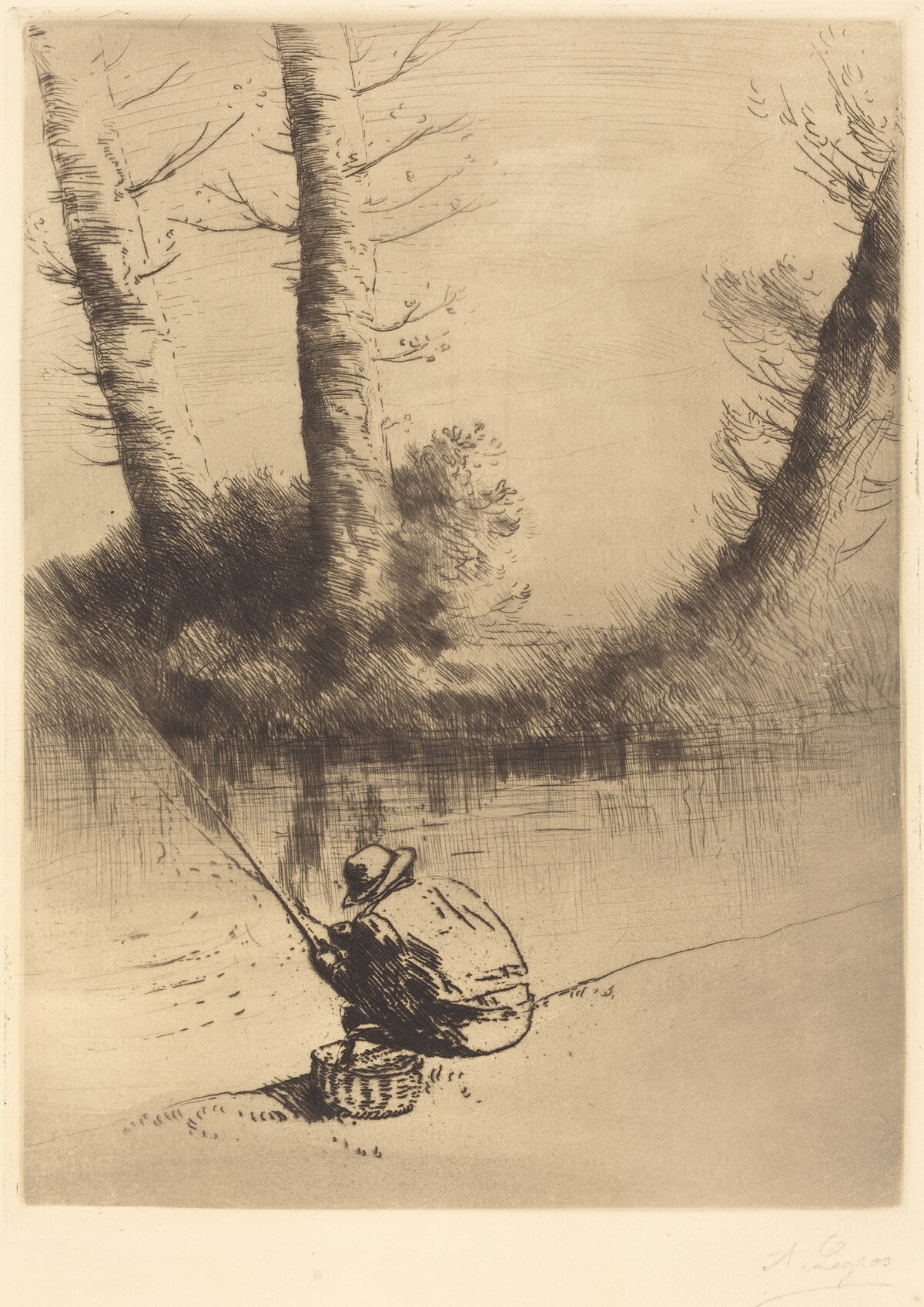 Angler (Le pecheur a la ligne) by Alphonse Legros