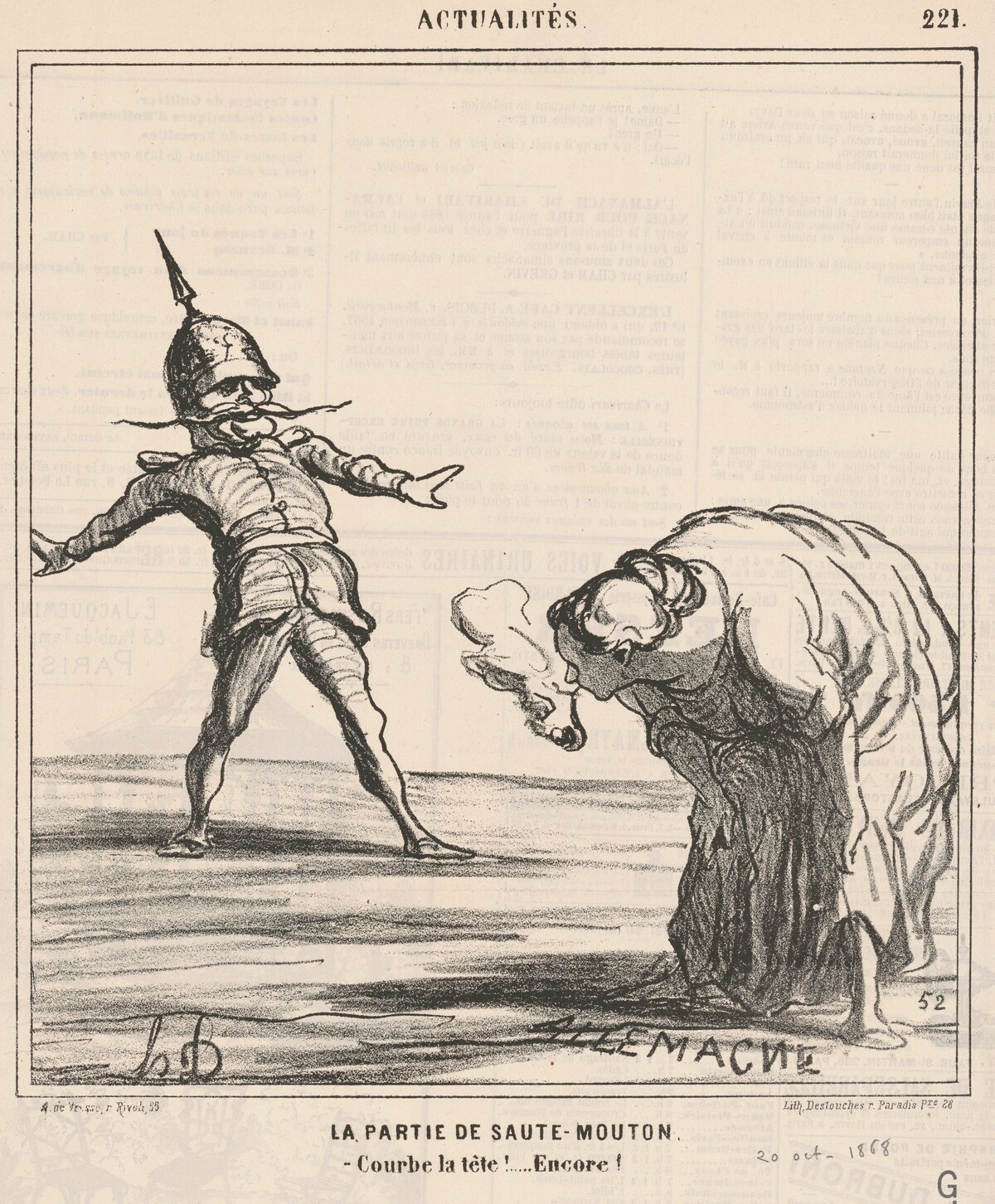 La partie de saute-mouton by Honoré Daumier