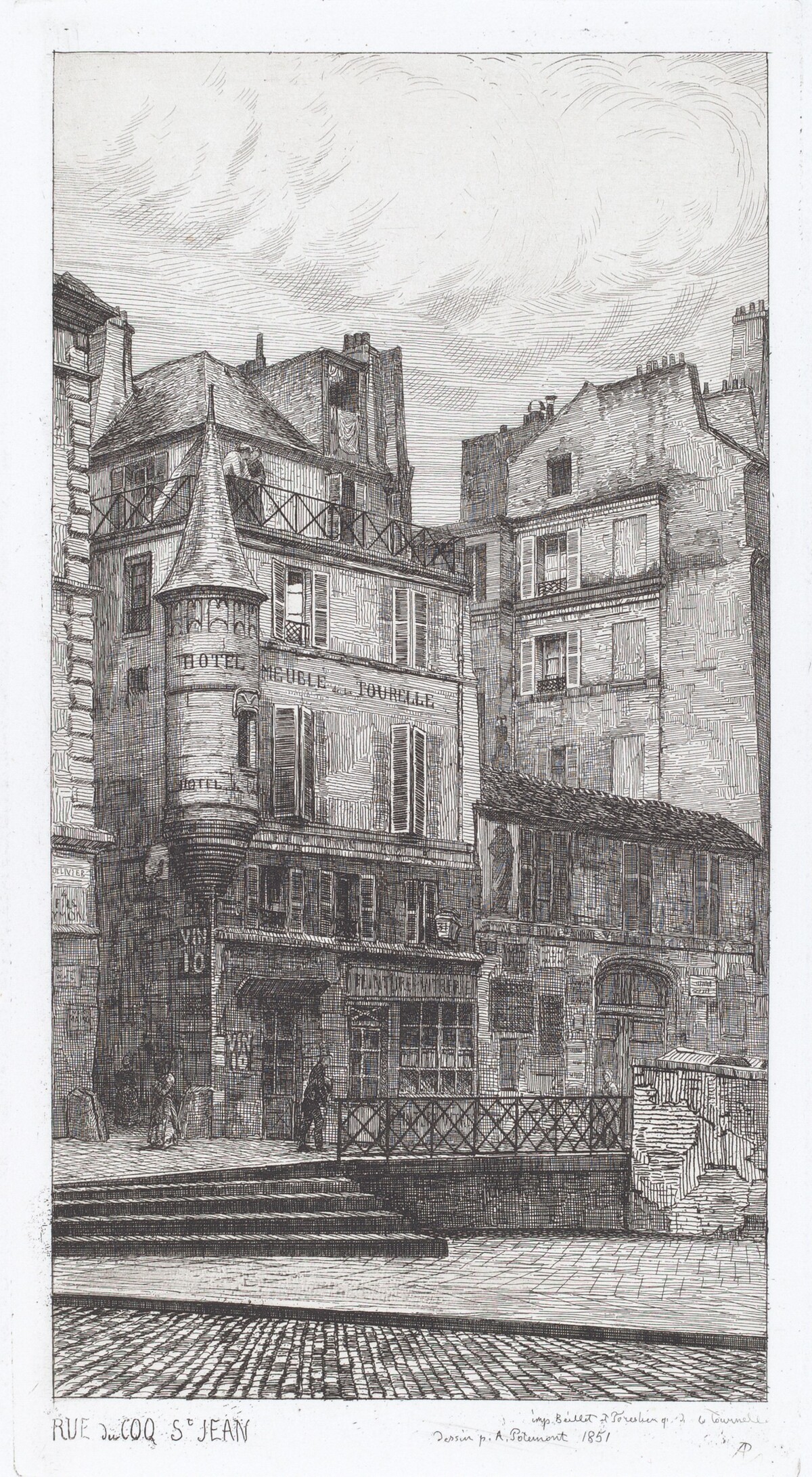 Rue du Coq St. Jean by Adolphe Théodore Jules Martial Potémont