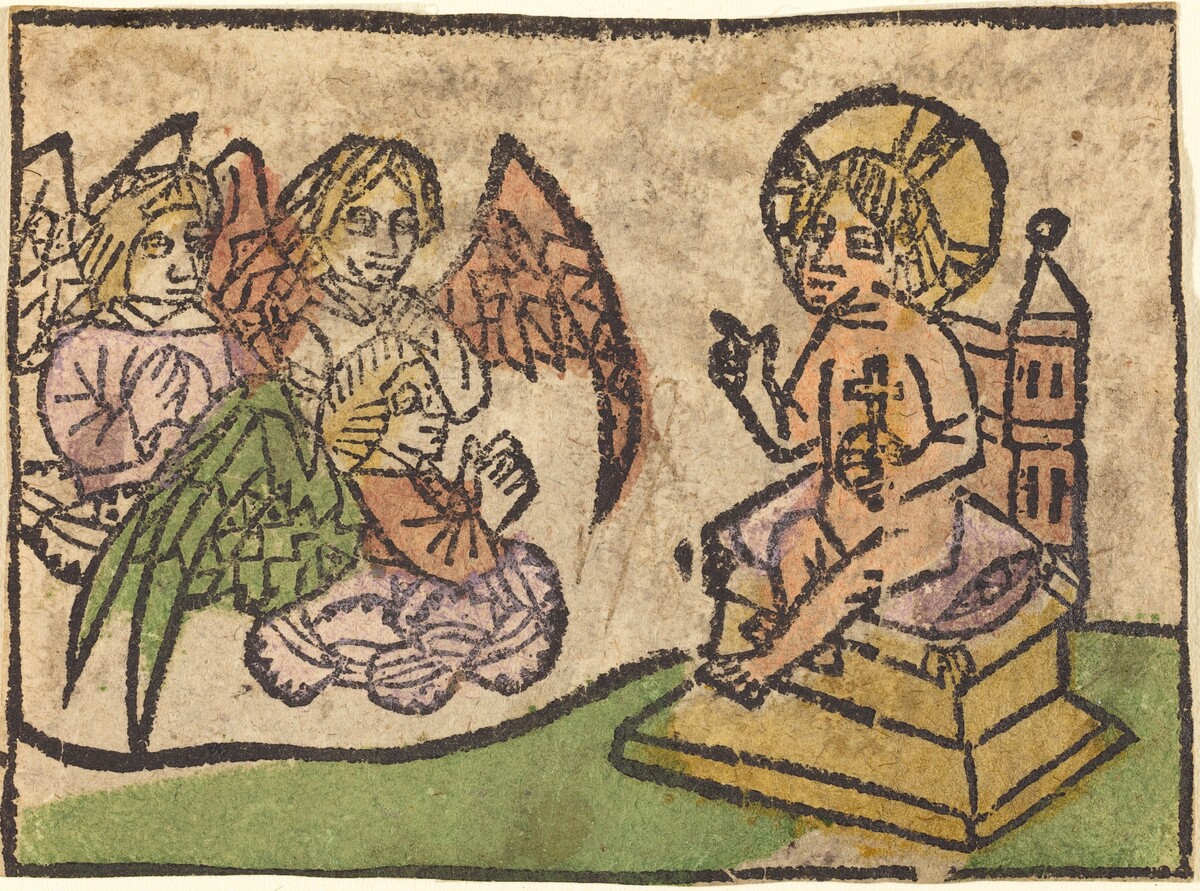 Christ Child with Three Angels by German 15th Century