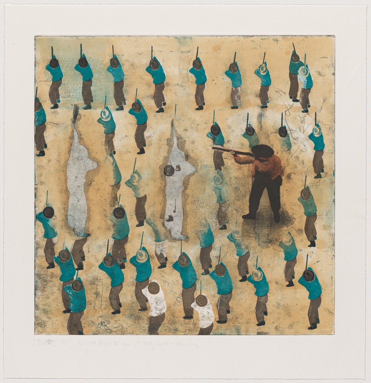 The Shooter's Practice [working proof 15] by Christopher Brown