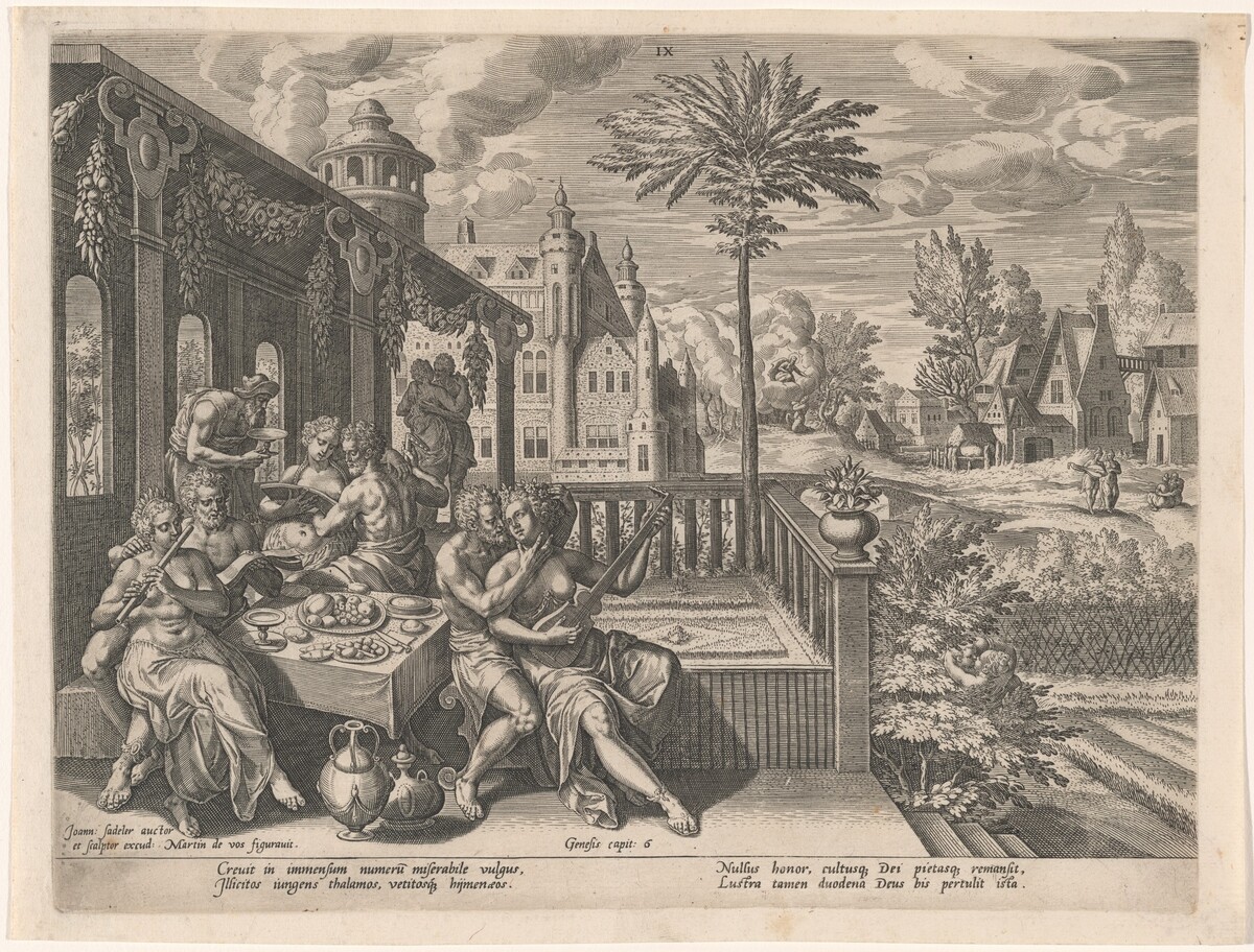 The Perniciousness of Men by Jan Sadeler I, after Marten de Vos