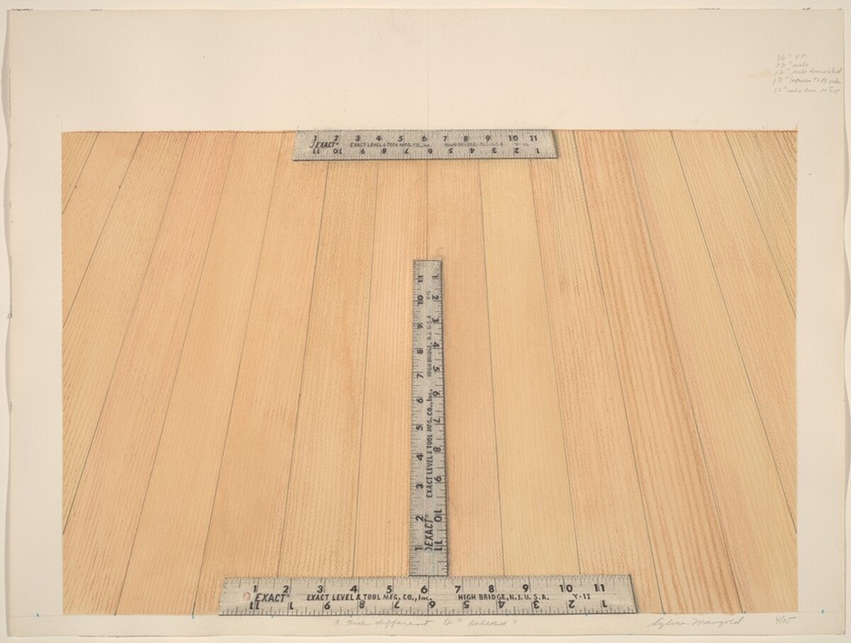 3 Different 12" Rulers by Sylvia Plimack Mangold