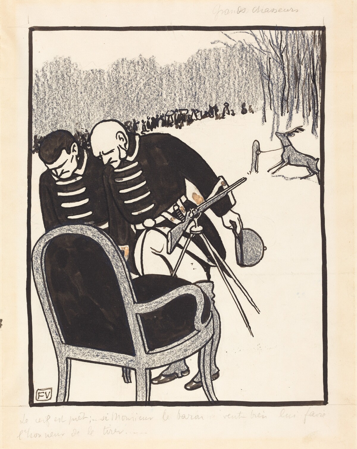 Grands Chasseurs--Le Cerf est prêt by Félix Vallotton