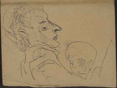 Zwei Männer, der vordere im Profil (Two Men, one in Profile) [p. 21]
