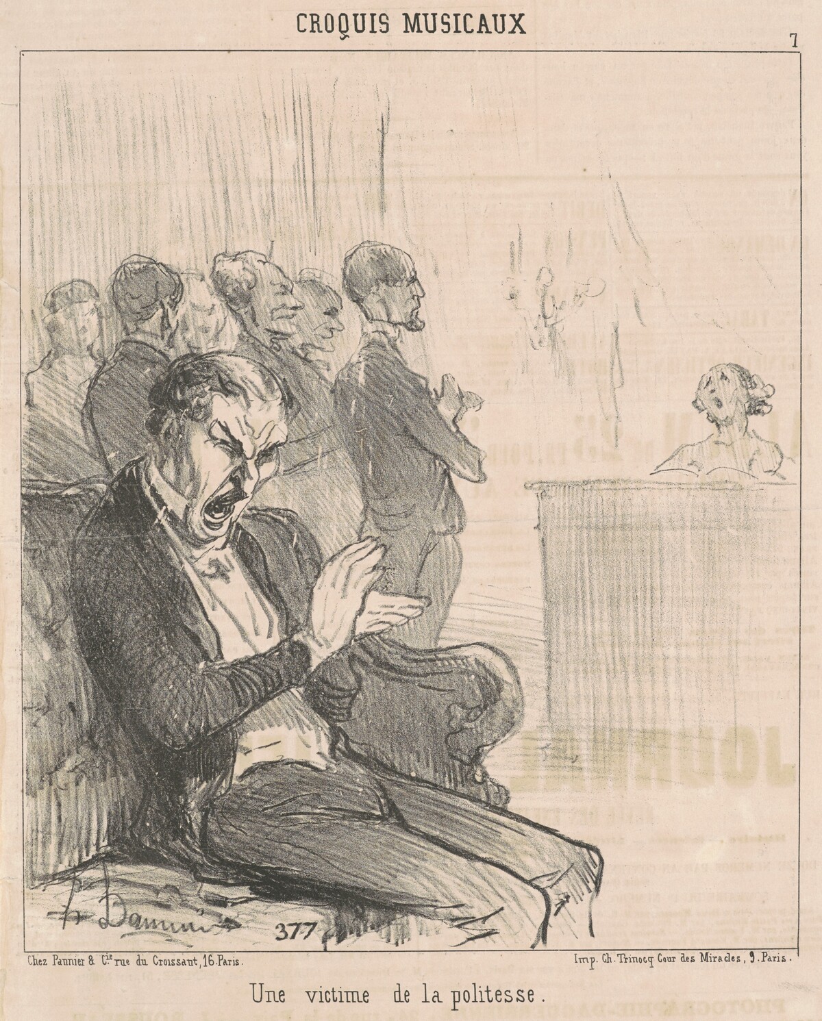 Un victime de la politesse by Honoré Daumier