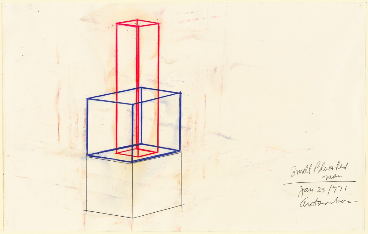 Small Blue and Red Neon by Stephen Antonakos