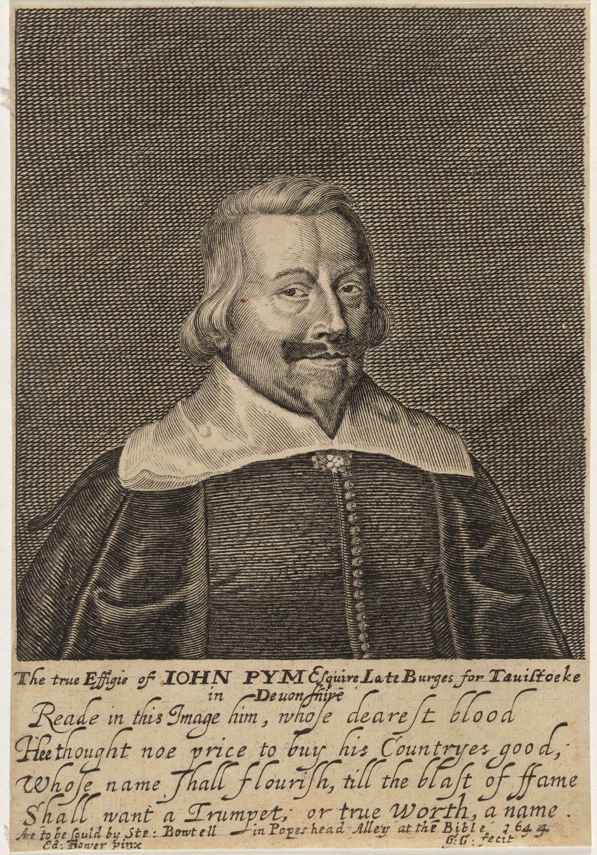 John Pym by George Glover after Edward Bower