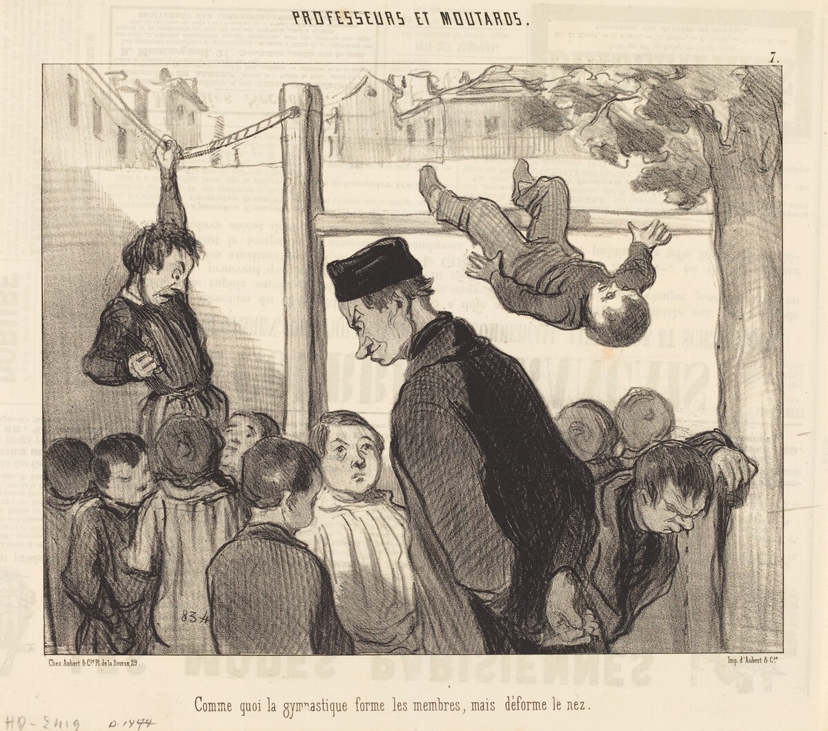 Comme quoi la gymnastique forme les membres... by Honoré Daumier