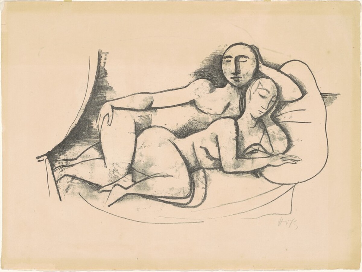 Sleeping Couple II [Schlafende II] by Karl Hofer
