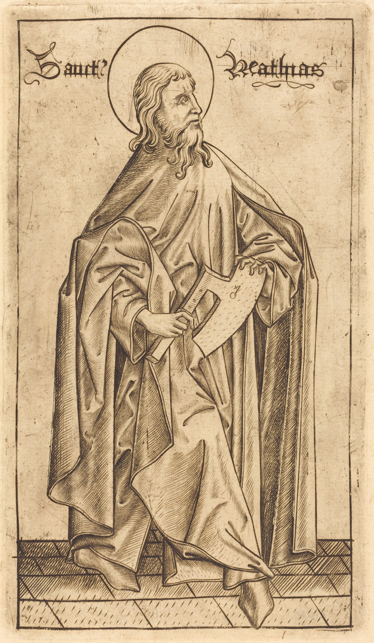 Saint Matthias (?) by Israhel van Meckenem after Master E.S.