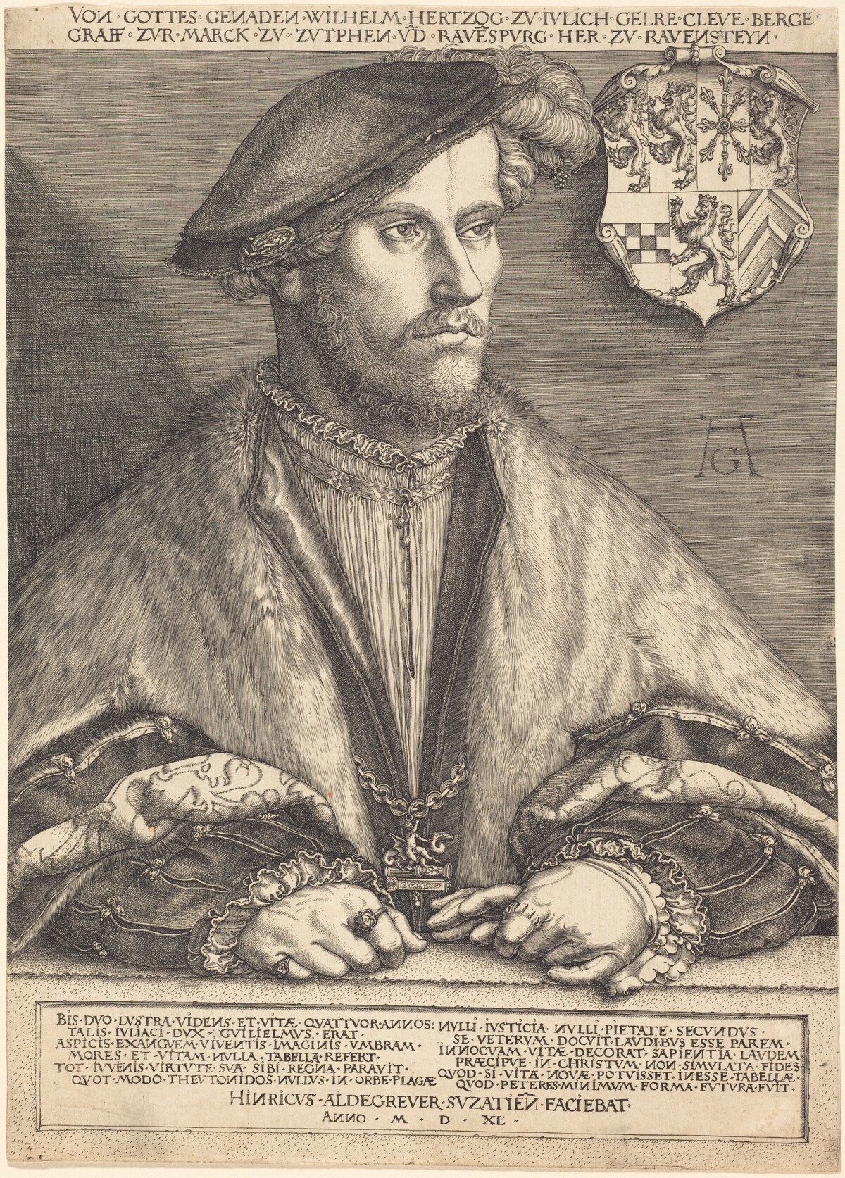 Wilhelm V, Duke of Julich, Cleve and Berg by Heinrich Aldegrever