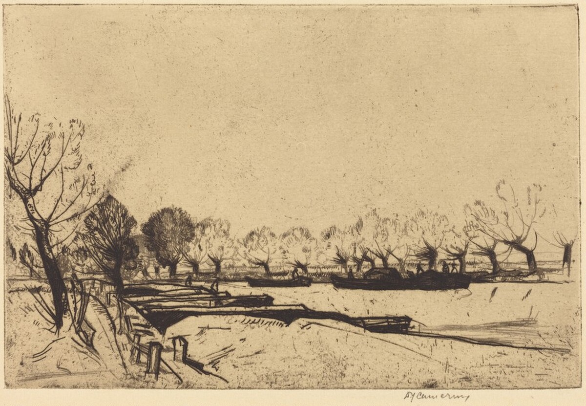 The Lea, above Ware by David Young Cameron