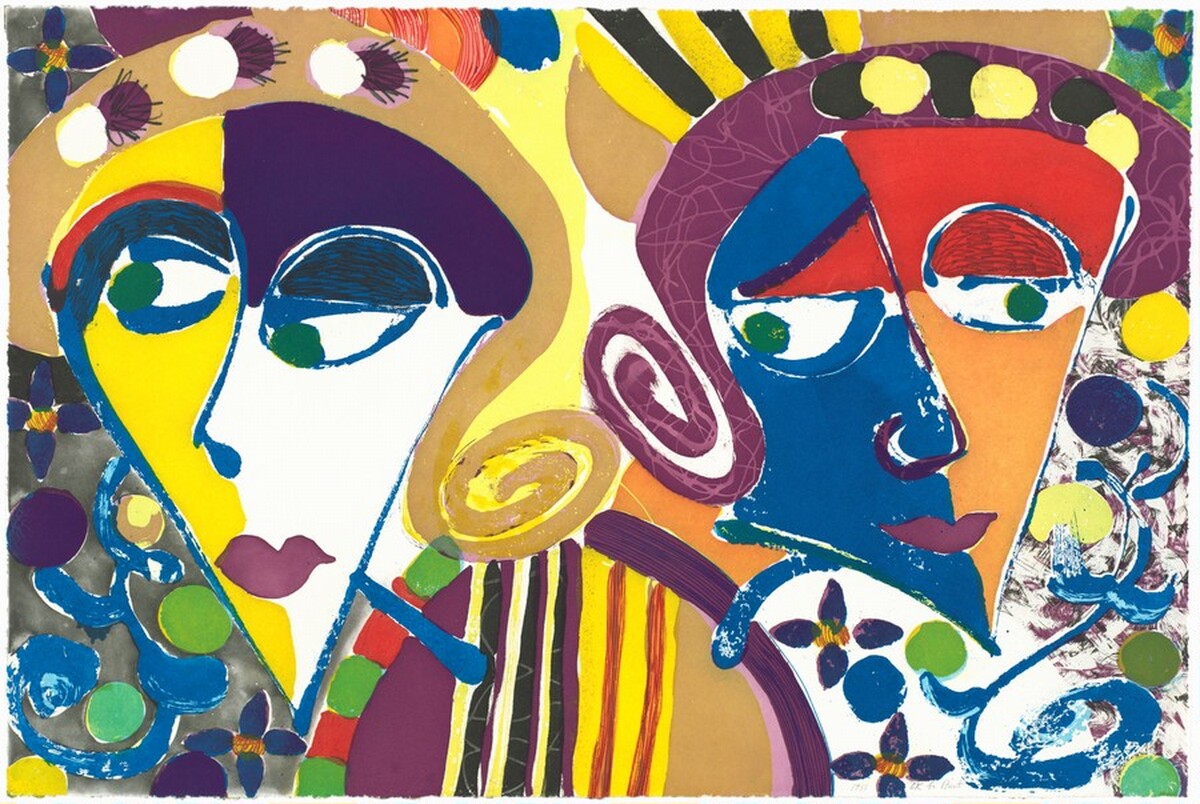 Paulette and Karla [center panel] by Robert Kushner