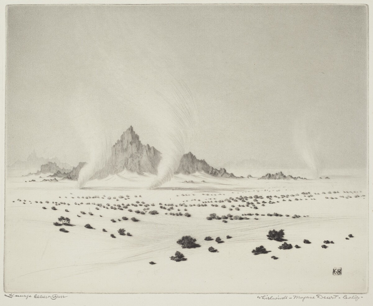 Whirlwinds, Mojave Desert, California (no.3) by George Elbert Burr