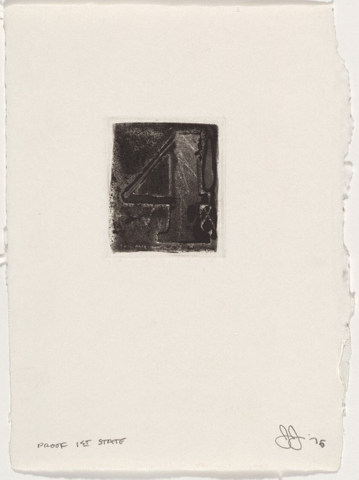 4 [proof of 1st state] by Jasper Johns