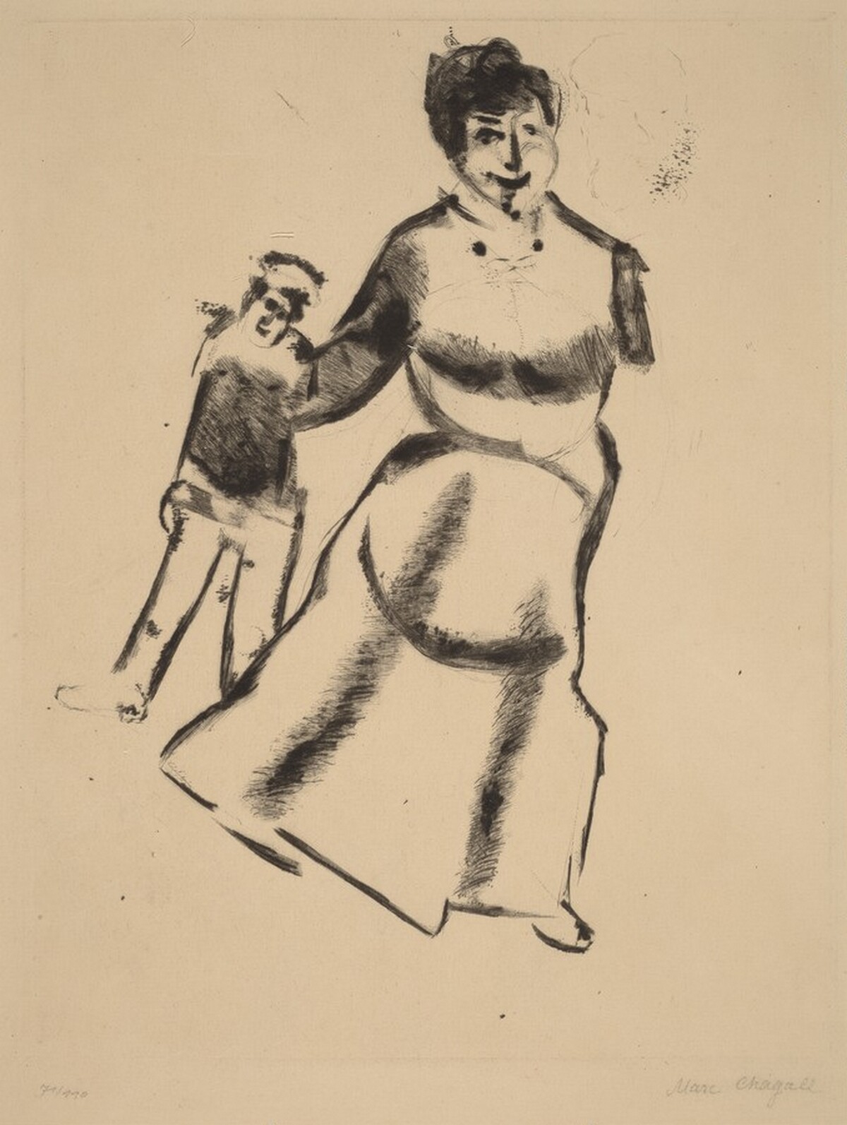 Mother and Son by Marc Chagall