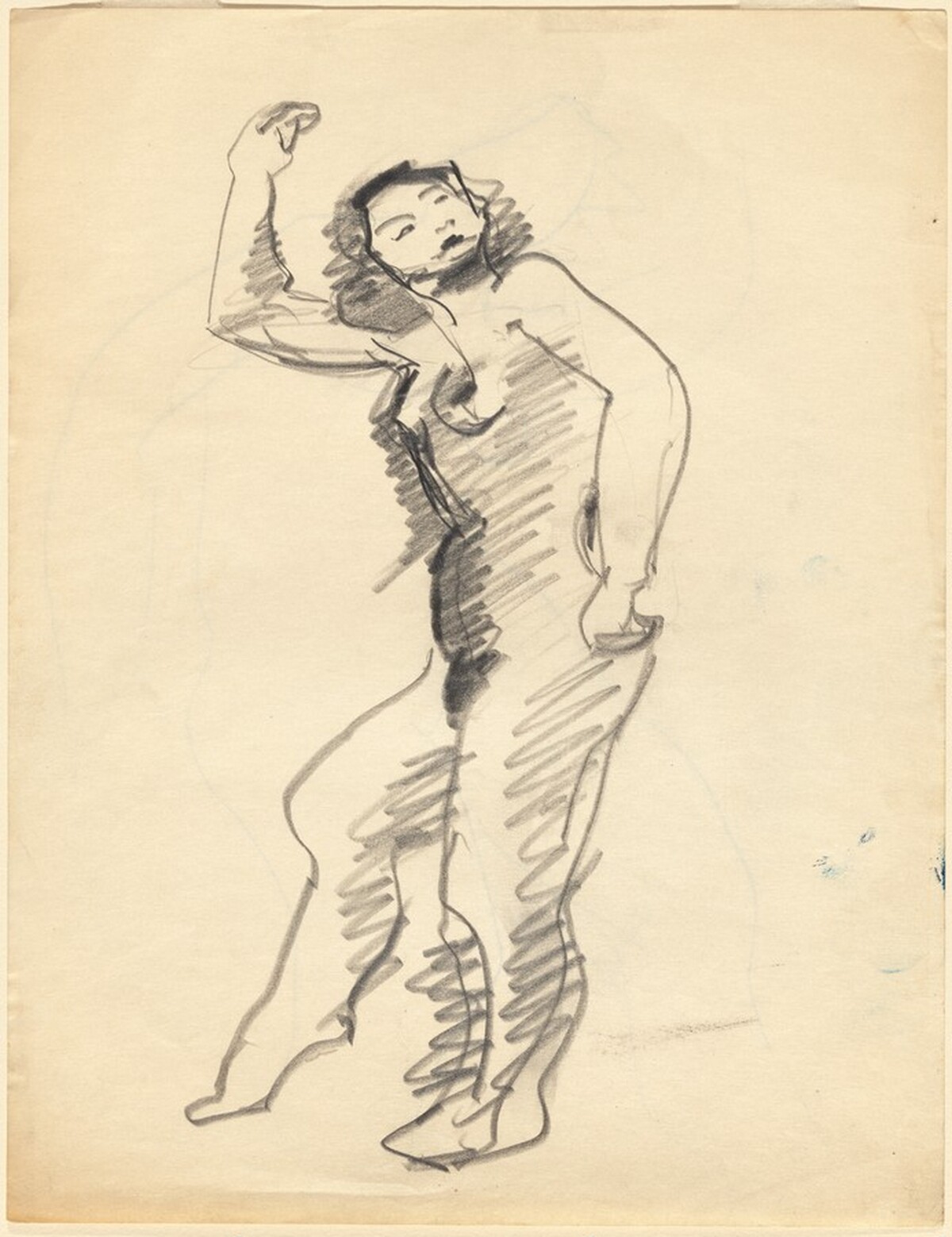 Standing Female Nude Facing Left [recto] by Mark Rothko