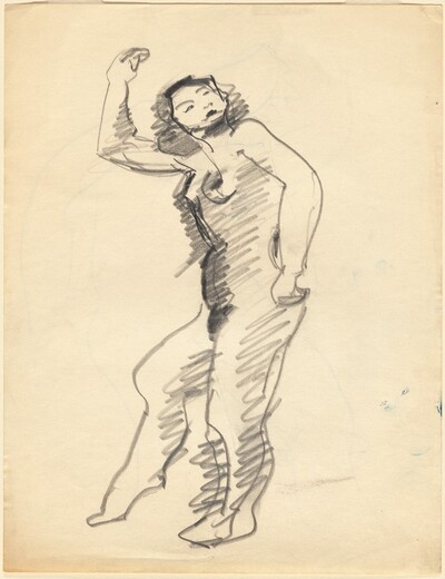 Standing Female Nude Facing Left [recto]