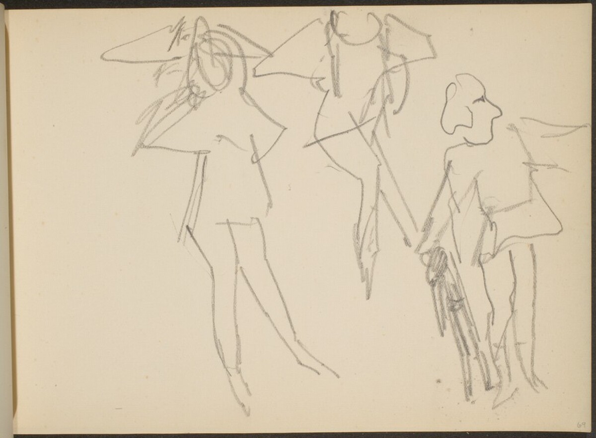 Drei Figuren, wohl Tänzer (Three Figures) [p. 69] by Max Beckmann
