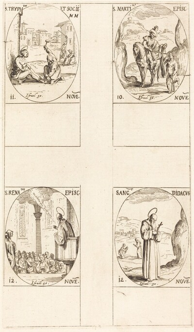 St. Martin; St. Tryphon and Companions; St. Renatus; St. Didacus