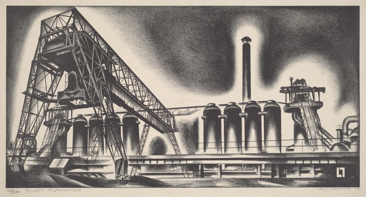 Blast Furnaces by Louis Lozowick