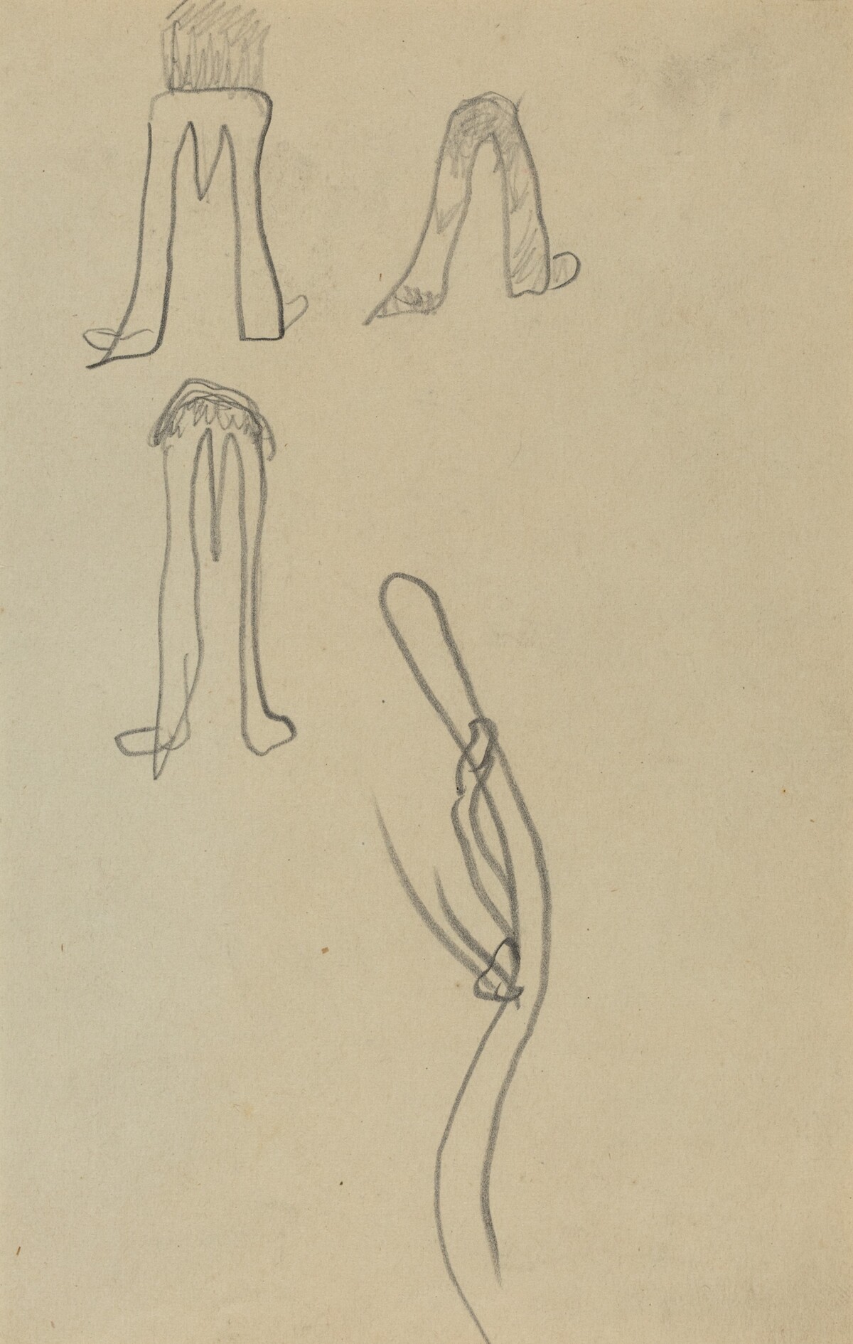 Four Fantastic Forms [recto] by Paul Gauguin