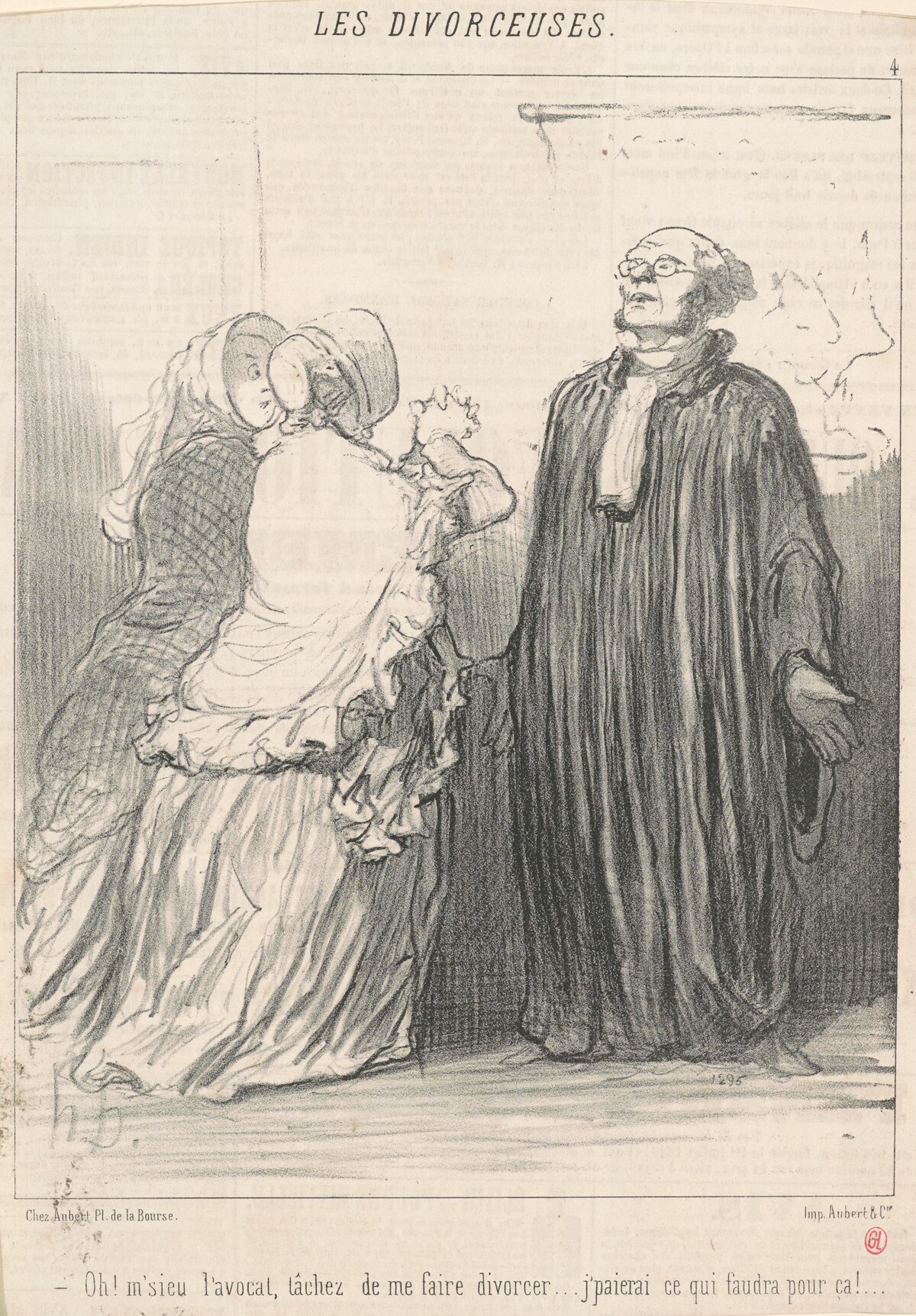 Oh! M'sieu l'avocat, tachez de  ... by Honoré Daumier