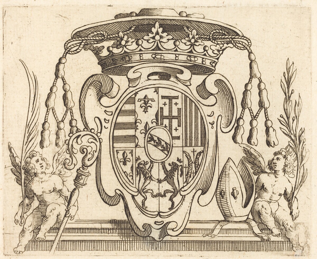 Coat of Arms of Nicolas Francis of Lorraine by Jacques Callot