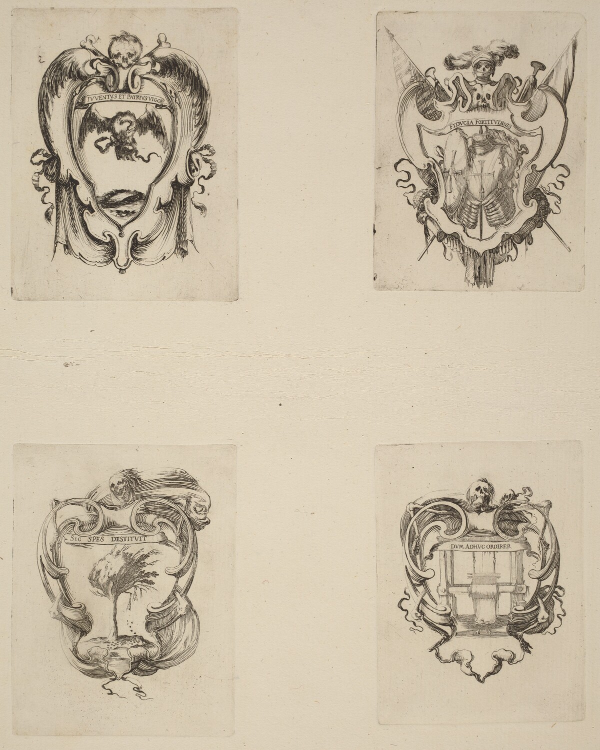 Four Emblems for the Funeral of Prince Francesco de Medici by Stefano Della Bella